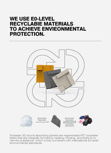 Panneaux acoustiques décoratifs insonorisés modernes en feutre mural 3D 100% fibre de polyester pour animaux de compagnie Panneaux décoratifs muraux 3D créatifs - Product Image 6