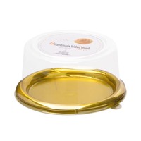 Boîte d'emballage pour pain Gold Hand Tear, transparente, ronde, 5 et 6 pouces, pour gâteaux West Point, qualité alimentaire