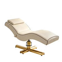 Moderne Luxus S-förmige PVC-Salon-Massageliege Multifunktionale Schönheitsliege mit Hochdichtem Schwamm Faltbar für Wimpern, Maniküre und Gesichtsbehandlungen