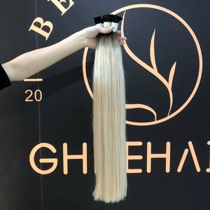 Extensiones de Cabello Humano con Cutícula Alineada 6/613 <span class=keywords><strong>Rubio</strong></span> con Raíz Degradada, Extensiones de Cabello Humano Brasileño al por Mayor - Product Image 2