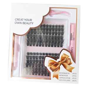 हाथ से बने पंखे की आंखों की धुलाई हुई लैश फ्लूफी क्लस्टर निजी लेबल वॉल्यूम 3 डी फॉक्स मिंक क्लस्टर - Product Image 5