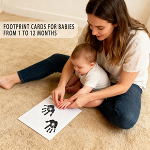 Baby Milestone Cards Ink Pad Baby Hand and Footprint Kit Baby Inkless Milestone Cards Regalo Marco DE FOTOS Baby Footprint Kit - Product Image 5