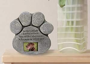 DOG CAT PAW PRINT GRAVE MEMORIAL STONE、腹を立てたペットの最後の休息の平和、屋内と屋外の装飾をマークするのに最適な方法 - Product Image 4