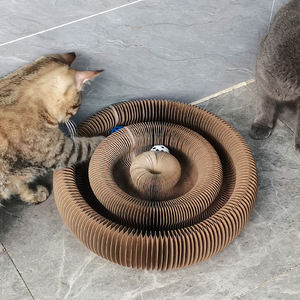 Grosir mainan kardus kucing bel modern baru lapisan ganda cakar bergelombang mainan organ papan kardus penggaruk kucing - Product Image 1