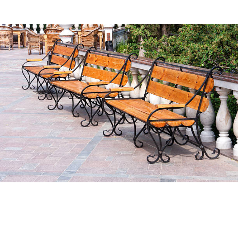 Banc Jardin Antique, 2 Personnes, Balcon, terrasse, métal, HLP : 90 x