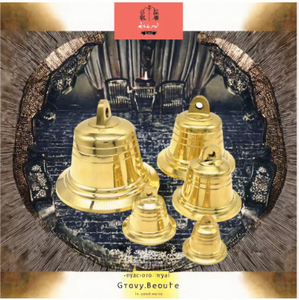 Campanas Decorativas Doradas de Latón con Impresión UV, Venta al por Mayor para Templos - Product Image 1