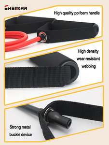 1 Piece Resistance Bands tập thể dục kéo Rope ban nhạc đàn hồi kháng ống với bọt xử lý - Product Image 3