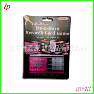Miss Behave Do A Dare Jeu de cartes à gratter, lot de 12, pour soirée entre filles - Product Image 1