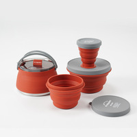 Bouilloire pliable en Silicone, ustensiles de cuisine portables pour pique-nique en plein air Camping voyage