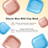 Masque à l'argile à l'acide salicylique BHA 8g, élimination des points noirs, contrôle du sébum, purification des pores, mini-boîte