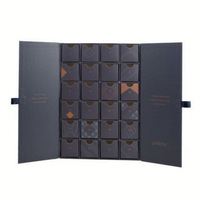 Envío Gratis Éxito de Ventas Calendario de Adviento de Navidad con Cuenta Regresiva Caja Sorpresa con 24 Colgantes de Resina Caja de Regalo