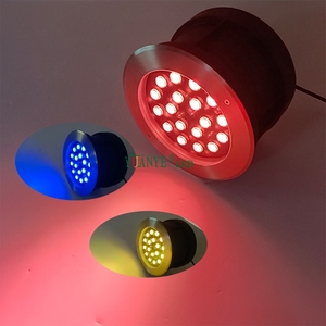 Lumières de <span class=keywords><strong>piscine</strong></span> <span class=keywords><strong>LED</strong></span> sous-marines 18 pièces RGBW 60W en acier inoxydable et aluminium IP68 DC24V multicolores à intensité variable YY-SDDC - Product Image 1