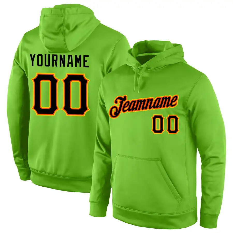 Takım ağır ağırlık sürdürülebilir özel Neon yeşil Hoodie & Sweatshirt dijital baskı benzersiz kapşonlu Hoodies