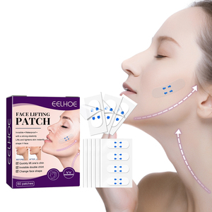 Bande adhésive invisible en silicone respirante et imperméable en forme de V pour <span class=keywords><strong>lifting</strong></span> <span class=keywords><strong>instantané</strong></span> du visage, pour peau relâchée, double menton et rides, 60 pièces/boîte - Product Image 1