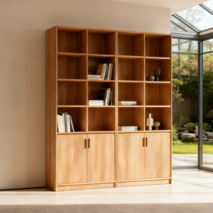 Bibliothèque en <span class=keywords><strong>bois</strong></span> à panneaux plats sans peinture en panneaux de particules modernes Couleur naturelle Étagères professionnelles Meubles multifonctionnels de bureau - Product Image 2