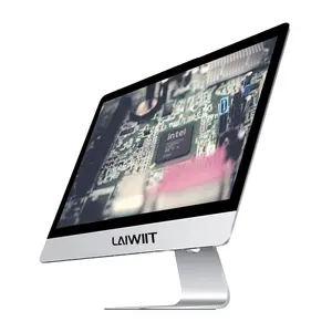 LAIWIIT — PC de bureau 21.5 pouces, ordinateur 4 cœurs, tout-en-un, pour Gamer, ordinateur portable, processeur intel