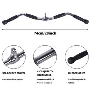 Tellus Heavy-Duty Revolving <span class=keywords><strong>Curl</strong></span> Bar Rowing Rod <span class=keywords><strong>Poulie</strong></span> Poignées Équipement de fitness Sangle de cheville en acier Triceps Caoutchouc Body Building - Product Image 2