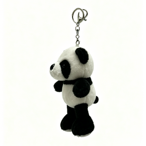 Porte-clés personnalisé en peluche panda, mini-breloque panda en peluche, porte-clés panda noir et blanc, breloque de sac panda mignon en peluche - Product Image 2