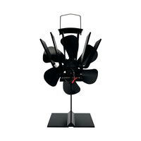 Ventilateur thermique économique EJ à 6 pales pour foyer, poêle, camping-car et usage extérieur, compatible avec les poêles à bois