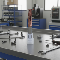 Qinrui Fraise à tarauder en acier rapide et carbure HRC68 à 3 dents, modèle M1*0.25, personnalisable ODM/OEM pour CNC