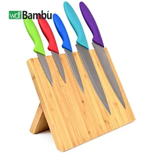 Wholesale High Quality Customized Universal Wood Knife Block Stands For Knives Bamboo Magnetic Knife Holder