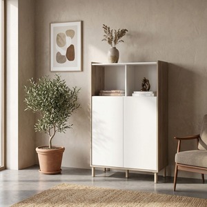 Ensemble de meubles de salon de luxe en chêne nordique et blanc certifié FSC CE avec table basse relevable, <span class=keywords><strong>meuble</strong></span> TV et <span class=keywords><strong>buffet</strong></span> - Product Image 5