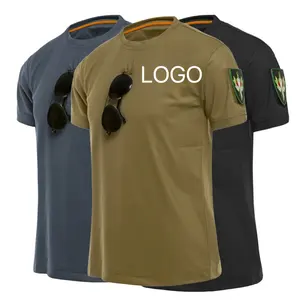 High Quality Whole China Summer Fitness Cotton T Shirt Basic Logo Customise Tactical Sport Men T-Shirt