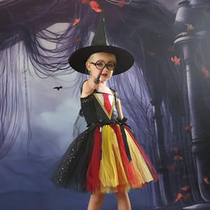 Disfraz de <span class=keywords><strong>Bruja</strong></span> Infantil para Halloween, Disfraz de Cosplay de Televisión y Cine para Niñas, Material de Poliéster, Tallas S-XXL - Product Image 2