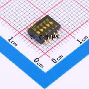 DSHP-05-TS-GER DIP Switch SMD Switch Flat Toggle, Groove Type Single Pole Single Throw 5 1.27mm - Product Image 1