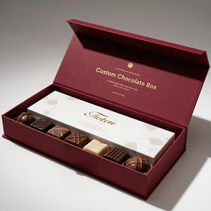 Custom Luxury High-End Recycled Materials Portable <strong>Chocolates</strong> Gift Box Matt Lamination Sponge Lining Magnetic Closure <strong>Packaging</strong> - Product Image 1