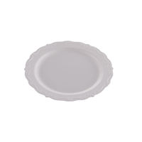 Assiettes en plastique jetables élégantes blanches 7/9/10 pouces avec bordure en dentelle gaufrée moderne pour fêtes, traiteurs, mariages, banquets