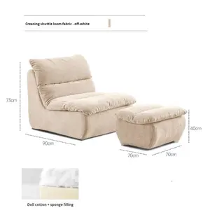 أريكة مريحة قابلة للضغط بالتفريغ، مناسبة لغرفة المعيشة وغرفة النوم والشرفة، قابلة للإزالة والغسل، مصنوعة من الإسفنج، مريحة للاستخدام المنزلي وصالة الألعاب الرياضية - Product Image 6