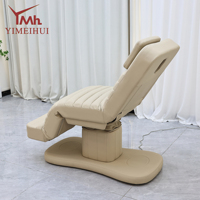 Fauteuil de Beauté Électrique Hydraulique Européen pour Salon et Spa, Lit de Massage Facial Réglable avec Dossier Inclinable, Équipement d'Esthéticienne Professionnel