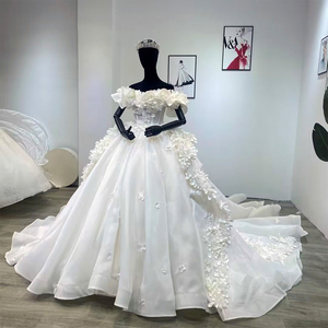 Vestidos de Novia Extravagantes y Elegantes con Flores 3D, Vestidos de Novia de Gala Wm70 - Product Image 5