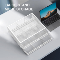 Organisateur de bureau en maille métallique en gros support pour moniteur support d'imprimante pour ordinateur portable avec tiroir de rangement coulissant