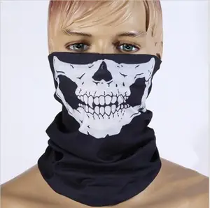 Yeni kafatası yüz maskesi açık spor kayak bisiklet motosiklet eşarp Bandana boyun Snood Cosplay