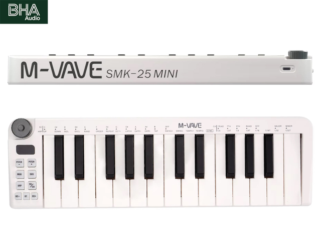BHA SKM-25MINI01 MIDI Keyboard Controller 25-Key Smart Instrument Wireless Mini Portable Custom Knob Type-C Charging CE FCC RoHS