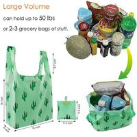 Sacs de courses réutilisables en nylon pliables et extensibles, vente en gros d'usine