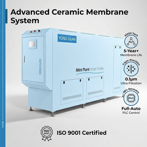 Système de purification d'eau à membrane céramique industrielle Yong Guan Tb/c, petite installation de traitement d'eau 50-350 l/h, 220 V, 1,5-1,8 kW, 1 TBC - Product Image 1