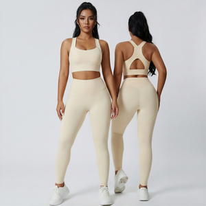 Sujetador deportivo acolchado tipo racerback para mujer, top de fitness de color liso, ropa de gimnasio de secado rápido, top de alta elasticidad para mujer, logotipo personalizado - Product Image 2