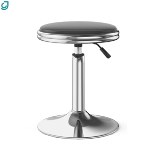 Tabouret de laboratoire réglable XYJ avec cadre en métal chromé, siège rond et repose-pieds pour laboratoire scolaire - Product Image 4