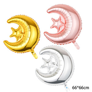 Ballons en aluminium en forme d'<span class=keywords><strong>étoiles</strong></span> et de lune de 18 pouces, lanternes de <span class=keywords><strong>château</strong></span>, décoration de fête du Ramadan, ballons à l'hélium, fournitures de décoration - Product Image 4