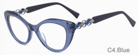 Lunettes optiques pour femmes avec monture en acétate solide, laminées en polygone multicolore