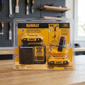For 20V Lithium Ion Plastic <b>Battery</b> Charger Kit with 2 <b>Batteries</b> DCA2203C - Product Image 3