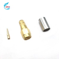 Conector macho SMA de 12,4 GHz, accesorio de crimpado/soldadura para serie 240