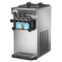 Machine à glace molle automatique de comptoir robuste, compatible avec le sirop et la poudre de crème glacée, nouvelle pour les usages commerciaux à fort volume