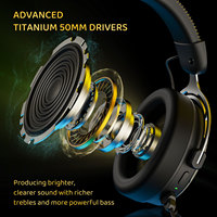 BINNUNE BW03 Auriculares Inalámbricos para Juegos de Modo Dual con Micrófono Desmontable Over-Ear para PC/PS5/Xbox