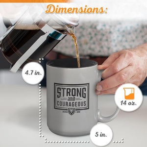 <span class=keywords><strong>Mug</strong></span> à café en céramique avec design de dessin animé motivant, grande capacité, compatible micro-ondes et lave-vaisselle - Product Image 2