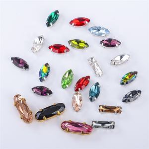 <span class=keywords><strong>Prix</strong></span> de gros Pierres de cristal K9 multicolores Cristaux à coudre pour robe de mariée Chaussures Sacs - Product Image 1