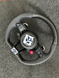 Volante de fibra de carbono personalizado con botón de inicio para <span class=keywords><strong>Audi</strong></span> RS5 A5 RS4 RS3 TT <span class=keywords><strong>RS</strong></span> <span class=keywords><strong>4</strong></span> 5 6 7 A4 A6 diseñado para modelos R8 - Product Image 2